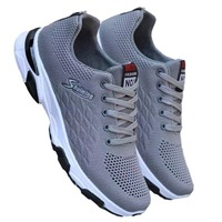 Livraison directe du fabricant Nouvelles chaussures décontractées pour hommes printemps/été Chaussures confortables à semelle souple en maille respirante Chaussures à lacets