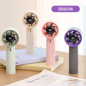 Ventilador Portátil de Mano DD8208 con Pantalla Digital, Carga USB, Motor de CC de 5W, Mini Ventilador con Control por Botones - Product Image 1