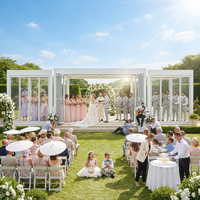 Freistehende Aluminium-Pergola Pavillon für Feiern und Partys, Überdachung für Garten und Veranstaltungen, Schattenstruktur