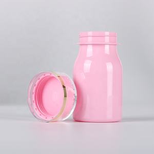 Botella de PET vacía de plástico rosa, naranja y negro de 100ml, contenedor de grado alimenticio, botella de plástico para pastillas, tapa de seguridad CRC - Product Image 3