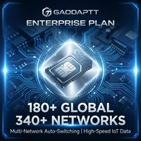 Kartu SIM Global GaodaPTT Paket Khusus 4G IOT Kartu Multi-Jaringan Pengalih Otomatis 180+ Negara untuk Radio PoC 4G