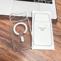 Coque de téléphone magnétique transparente antichoc pour iPhone 17 Pro Max, compatible avec la recharge sans fil magnétique, accessoires mobiles en gros