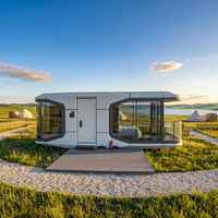 Maison capsule spatiale robuste et résistante aux intempéries, préfabriquée, modulaire, pour camp de travailleurs, pod mobile pour chantier de construction