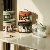 JOYSUN Trousse de Maquillage Grande Capacité à Plusieurs Niveaux, Sac Cosmétique Personnalisé, Pochette de Maquillage Portable avec Fermeture Éclair, Étui de Beauté