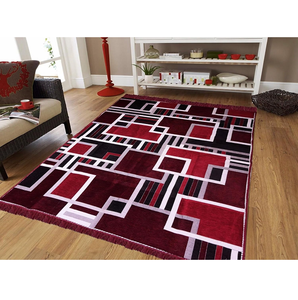 Alfombra de chenilla pesada, alfombra de suelo de terciopelo de 5x7 pies para sala de estar y dormitorio, Ideal para decoración del hogar y comodidad - Product Image 1