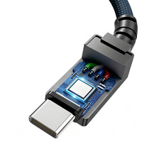 Câble USB Type C renforcé de haute qualité, résistant et durable, cordon de charge rapide avec puce intelligente pour téléphone portable, ordinateur portable, tablette