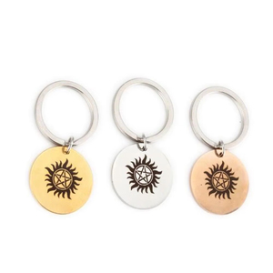 Regalo per Coppie: Portachiavi Ispirato a Supernatural con Scritta JERK - Product Image 1
