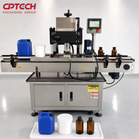 Machine à boucher les bouteilles, bouteilleuse à 4 rouleaux pour l'industrie cosmétique, pharmaceutique, alimentaire et des boissons