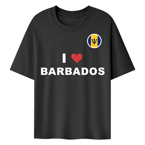 Lightweight and Breathable Barbados Fan <b>T</b>-shirt for Summer Outdoor Gatherings and Matches Promotion - Product Image 1