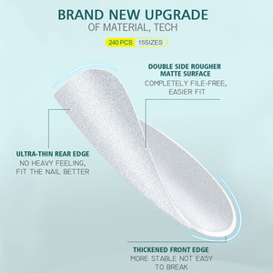 <span class=keywords><strong>Nailpop</strong></span> 240ชิ้นอัลตร้าเคลือบอะคริลิคสไตล์ฝรั่งเศส - Product Image 2