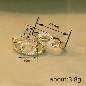 Orecchini di Lusso in Oro Massiccio 18K con Diamanti Taglio Brillante Rotondo Colore G Gioielli Naturali da Donna per Uso Quotidiano - Product Image 6