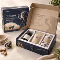 Boîte d'expédition personnalisée pour soins des chiens seniors, en carton ondulé brillant E-Flute, pour l'envoi de coffrets cadeaux pour animaux de compagnie