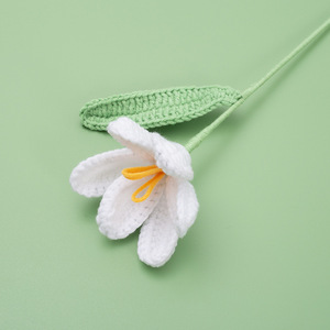 Trang Trí Nội Thất Làm Bằng Tay Dệt Kim Hoa Handmade Nhân Tạo Crochet Tulip Hoa Cho Bó Hoa - Product Image 2