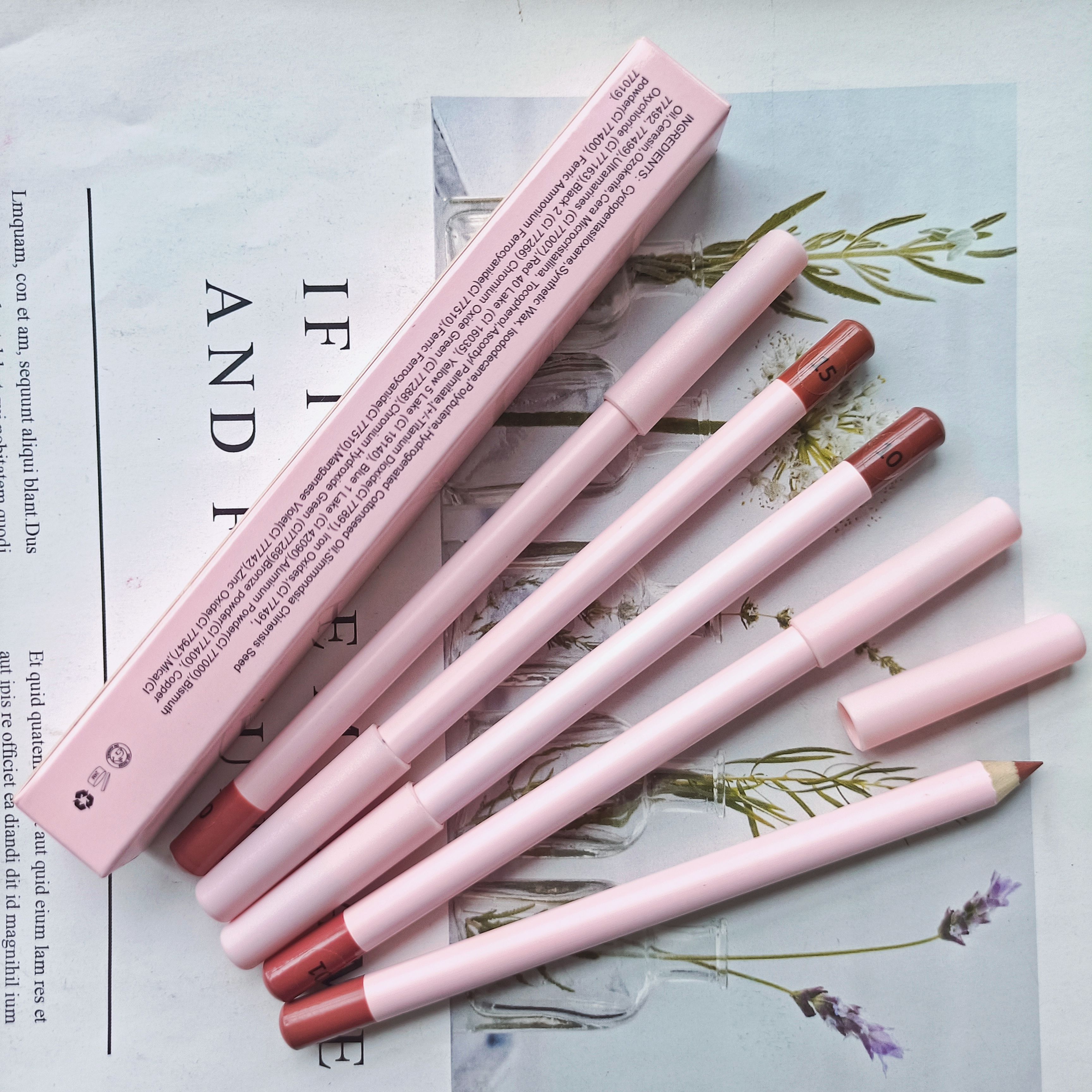 Wholesale Factory Lip Liner Private Label Vegan Waterproof Long Lasting Cruelty Free Pigment Brow Lip Pencil Custom Lip Liner