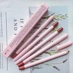 Grosir Pabrik pensil bibir Label pribadi Vegan kedap air Tautan tahan lama bebas zat warna pensil bibir alis kustom garis bibir