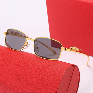 Fashion Boutique Metal Leopard Head Box Custom Leopard Head Personalized <b>Sunglasses</b> - Product Image 1