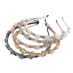Diadema Elegante Francesa con Cristales de Imitación, Accesorios Brillantes para el Cabello para Bodas y Fiestas para Mujeres - Product Image 1