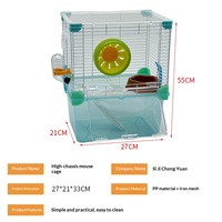 Nouvelle Cage Double Étage Haut de Gamme 2026 pour Cochon d'Inde, Hamster Doré et Lapin – Matériau PP, Style Minimaliste, Ensemble Complet de Luxe, Facile à Assembler