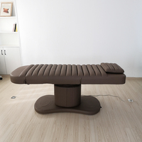 Camilla de Masaje Eléctrica Cosmética de Tres Motores, Cama de Lujo para Pestañas para Salón, Color Marrón Chocolate, Gran Venta