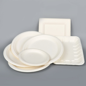 Vaisselle de canne à sucre jetable personnalisée 9 pouces 10 pouces Assiette à dîner en bagasse biodégradable - Product Image 1