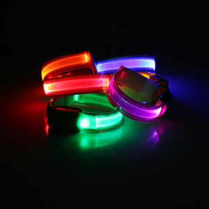 Tùy chỉnh thực hiện những người yêu thích sáng LED ánh sáng Flash Vòng đeo tay 15 màu sắc hỗn hợp phát sáng lên vải polyester dây đeo cổ tay với DMX điều khiển - Product Image 4