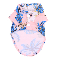 Super pas cher été respirant vêtements pour animaux de compagnie chien sweats Cool cocotier ananas plage hawaïen chien chemise