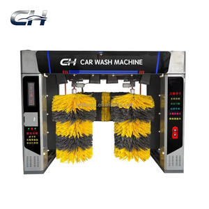 Laveuse à pression entièrement automatique de type portique Tunnel de machine de lavage de voiture avec fonction moussante Lavage de voiture à brosse automatisé - Product Image 1