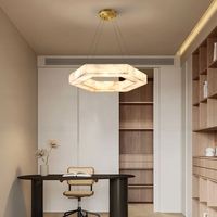 Lustre mural LED haut de gamme en albâtre naturel de luxe pour salon, design créatif et simple, style espagnol