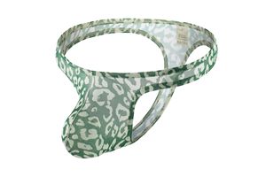 Sous-vêtements pour <span class=keywords><strong>homme</strong></span> en maille de nylon respirante à imprimé léopard sexy, <span class=keywords><strong>string</strong></span> taille basse - Product Image 4