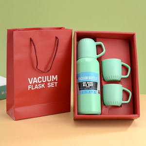 Gift <strong>Box</strong> 3pcs in One Set Portable 304 Stainless Steel Bullet Cup Coffee Mug Gift Set Water Bottle <strong>Double</strong> <strong>Wall</strong> Thermos Cup - Product Image 5