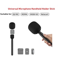 Adaptateur Universel de Pince Micro Revers Support Lavalier Microphone Sans Fil Tenu à la Main pour DJI RODE MIC Interview Enregistrement Vlog