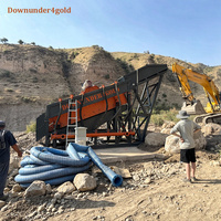 Machine de lavage et de séparation d'or à haute capacité (100 tonnes/heure) avec protection anticorrosion durable, alimentation diesel/électrique, pour la récupération d'or dans le sable de plage