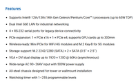 CANGHAN AIPC-3000-AH6-3L PC industriel embarqué en boîtier Intel 12e/13e/14e génération Core i7 Station de travail industrielle