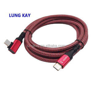 สายดาต้า USB C แบบ Type C รุ่น 3.2Gen 2 ความเร็ว 20Gbps รองรับการซิงค์ข้อมูลและชาร์จเร็ว 5A PD แบบงอ 90 องศา ความยาว 2 เมตร พร้อม E-Marker - Product Image 4