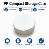 Boîte à cigarettes portable en plastique blanc avec couvercle à charnière, étui rond à fermeture à pression pour cigares, conteneur de poche pour voyage et extérieur