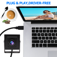 Caméra USB 120FPS 210FPS 1MP à obturateur global avec objectif fisheye grand angle CMOS OV9281, mini webcam USB monochrome pour ordinateur