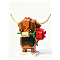 Kit de Construcción de Modelo de Ganado Highland, Juguetes DIY, Figura Coleccionable Personalizada, Regalo Decorativo, Adorno al por Mayor
