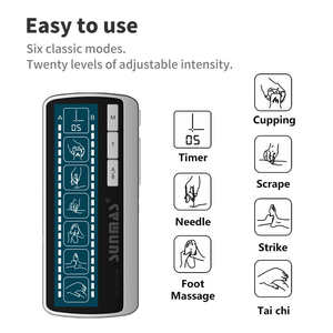 Unit TENS profesional pemijat getar Saluran ganda intensitas dapat diatur untuk alat pemulihan otot pereda nyeri fisioterapi - Product Image 4