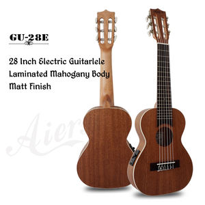 Marca Aiersi, precio al por mayor, hecho en China, guitarlele de 28 pulgadas, cuerda de nailon eléctrica, <span class=keywords><strong>guitarra</strong></span> clásica de viaje de tamaño pequeño, caoba - Product Image 2