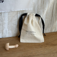 Sac en coton biologique avec cordon de serrage, réutilisable, pour courses, personnalisable, petit sac anti-poussière