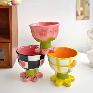 Q37 Nueva taza Linda Taza <span class=keywords><strong>de</strong></span> cerámica Regalo <span class=keywords><strong>de</strong></span> cumpleaños Taza <span class=keywords><strong>de</strong></span> tulipán <span class=keywords><strong>Diseño</strong></span> pintado a mano Recuerdo <span class=keywords><strong>DE</strong></span> <span class=keywords><strong>BODA</strong></span> Taza creativa <span class=keywords><strong>de</strong></span> helado - Product Image 2