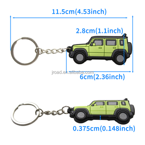 Nueva llegada Offroad verde PVC coche Logo llavero Jimny coche Logo llavero para <span class=keywords><strong>Suzuki</strong></span> Jimny 5 puertas JC74 - Product Image 2