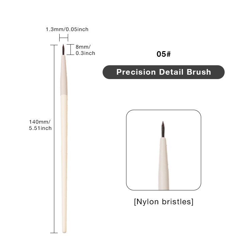 Pinceau de détail de précision blanc