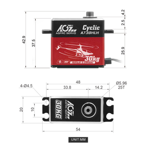 Motor Brushless de Engranajes Metálicos AGFrc 8.4V 0.095s, 30KG de Alto Torque, Cíclico Digital para Helicópteros RC - ¡Oferta Especial! - Product Image 5