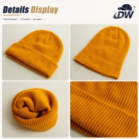 Bonnet tricoté côtelé en acrylique 80g pour sports d'hiver, voyage et extérieur, chaud, avec broderie de texte personnalisée, vente en gros