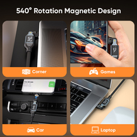 Cable de Carga Rápida de 48V 5A 240W, USB-C a IOS, Micro y Tipo-C, 3 en 1, Rotación de 540°, Cable de Datos para Teléfono y Portátil con Pantalla LED