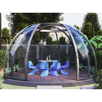 Vente chaude Tente de luxe préfabriquée transparente en polycarbonate pour hôtel en plein air, dôme étoile, salon professionnel