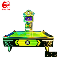 Máquina de Hockey Arcade Multijugador para Interiores, Directo de Fábrica, 2-4 Jugadores, Operada con Monedas, Mesa de Aire con Pantalla LCD de 17 Pulgadas, para Centros Comerciales y FEC, Personalizable