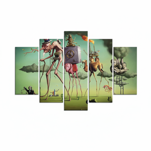 Splendeur de l'imaginaire : Toile imprimée Salvador Dalí 'American Dream', lot de 5 toiles assorties - Product Image 2