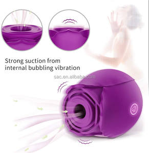 Sacknove Magnetische Usb Vrouwen Masturbatie Vibrator Volwassen Seksspeeltjes Rose Vorm Siliconen Dildo Likken Zuigen Vibrerende Roos - Product Image 4